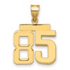 14k Medium Polished Number 85 Charm