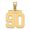 14k Medium Polished Number 90 Charm