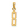 14k Polished Number 8 Pendant