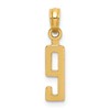 14k Polished Number 9 Pendant