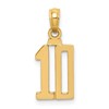 14k Polished Number 10 Pendant