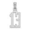 14kw Polished Number 13 Pendant