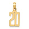 14k Polished Number 20 Pendant