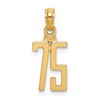 14k Polished Number 75 Pendant