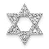 14k White Gold 1/5 carat Diamond Star of David Chain Slide