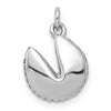 14k White Gold 1/15 carat Diamond Fortune Cookie Pendant