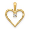 14k .03 carat AA Diamond Heart Pendant