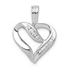 14k White Gold 1/8 carat Diamond Heart Pendant
