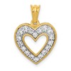 14k 1/4 carat Diamond Heart Pendant