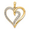 14k 1/10 carat Diamond Fancy Heart Pendant