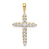 14k 1/2 carat AA Diamond Cross Pendant