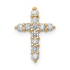 14k 1/3 carat AA Diamond Cross Chain Slide