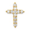 14k 1.25 carat AA Diamond Cross Chain Slide
