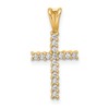14k 1/6 carat Diamond Latin Cross Pendant