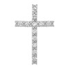 14k White Gold 1 carat Diamond Latin Cross Chain Slide