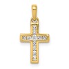 14k 1/6 carat Diamond Latin Cross Pendant