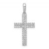 14k White Gold 1/4 carat Diamond Cross Pendant