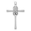 14k White Gold .03 carat Diamond Infinity Cross Chain Slide