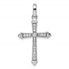 14k White Gold 1/5 carat Diamond Cross Pendant