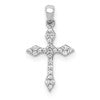 14k White Gold 1/15 carat Diamond Cross Pendant