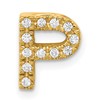 14K  Diamond Letter P Initial Charm