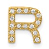 14K  Diamond Letter R Initial Charm