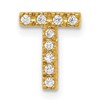 14K  Diamond Letter T Initial Charm