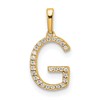 14K Diamond Letter G Initial Pendant
