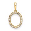 14K Diamond Letter O Initial Pendant