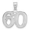 14kw Polished Etched Number 60 Pendant