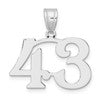 14kw Polished Number 43 Pendant