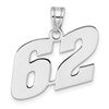 14kw Polished Block Number 62 Pendant