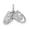14k White Gold Comedy/Tragedy 2-Piece Charm