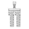 14kw Large Brushed Diamond-cut Number 11 Charm