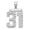 14kw Large Brushed Diamond-cut Number 31 Charm