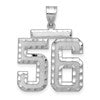 14kw Large Brushed Diamond-cut Number 56 Charm