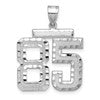 14kw Large Brushed Diamond-cut Number 85 Charm