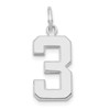 14kw Medium Polished Number 3 Charm