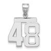 14kw Medium Polished Number 48 Charm
