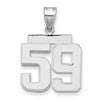 14kw Medium Polished Number 59 Charm