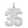 14kw Medium Satin Number 35 Charm