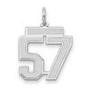 14kw Medium Satin Number 57 Charm