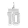 14kw Small Satin Number 10 Charm