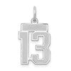 14kw Small Satin Number 13 Charm