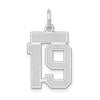 14kw Small Satin Number 19 Charm