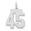 14kw Small Satin Number 45 Charm