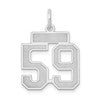14kw Small Satin Number 59 Charm