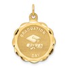 14k GRADUATION DAY with Cap 20mm Engravable Disc Charm