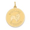 14k SHETLAND SHEEP20mm Engravable Disc Dog Charm