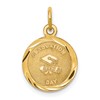 14k GRADUATION DAY with Cap 13mm Engravable Disc Charm